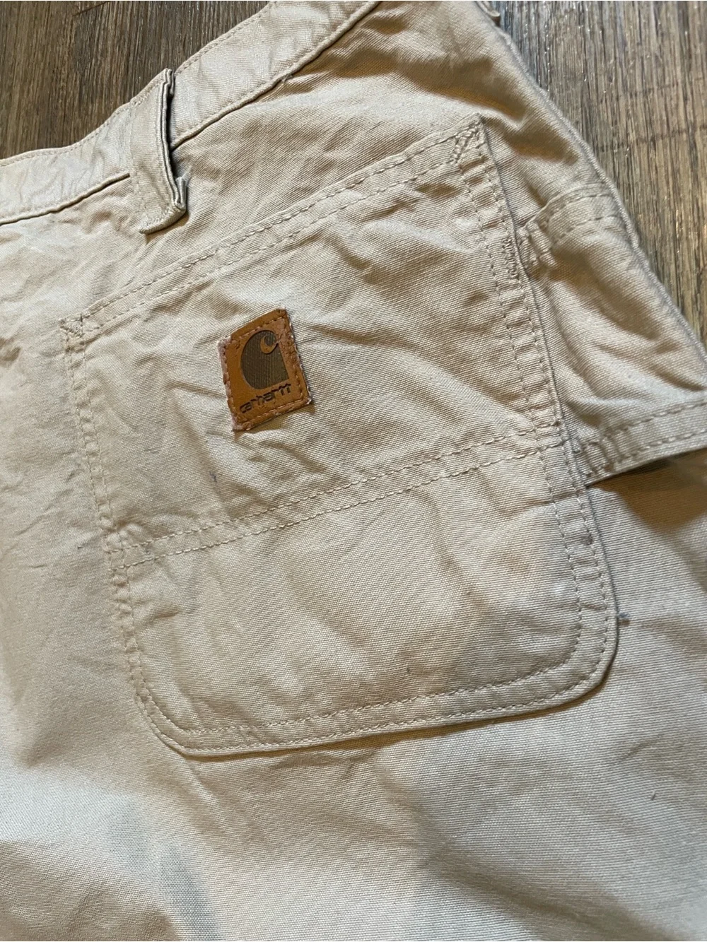 Carhartt Tan Cargo Dungaree Fit‎ Khaki Pants 40x28”